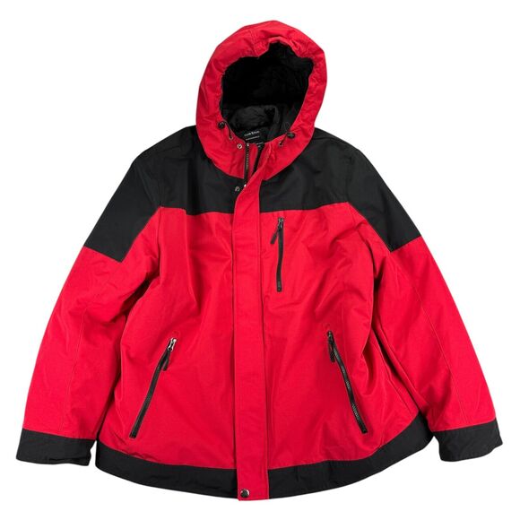 Club Room Mens 3-In-1 Hooded Colorblock Water-Resistant Jacket Red 2XL - Picture 1 of 7